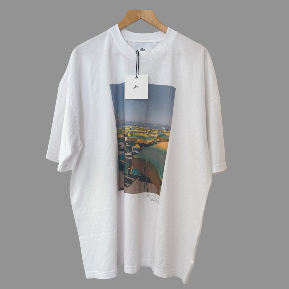 Yellow The Label, Umbrella Club, White Graphic T-Shirt XL NWT ($78)
